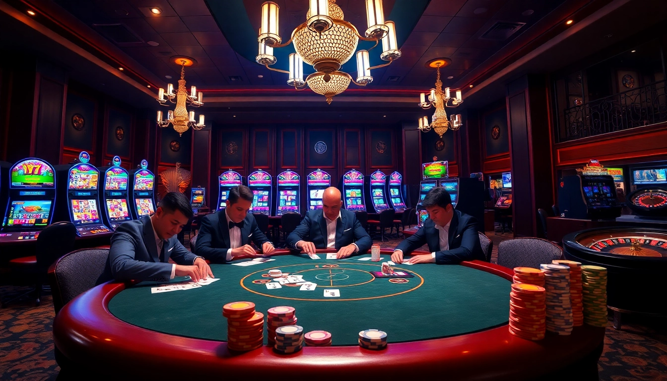 Experience thrilling gameplay at dom88.us.com with high-stakes poker and vibrant casino visuals.