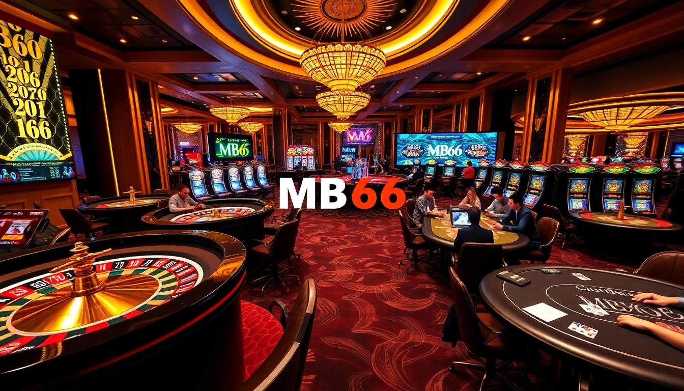 Exciting casino scene showcasing engaging gameplay at mb66.nyc with vibrant gaming tables and luxury.
