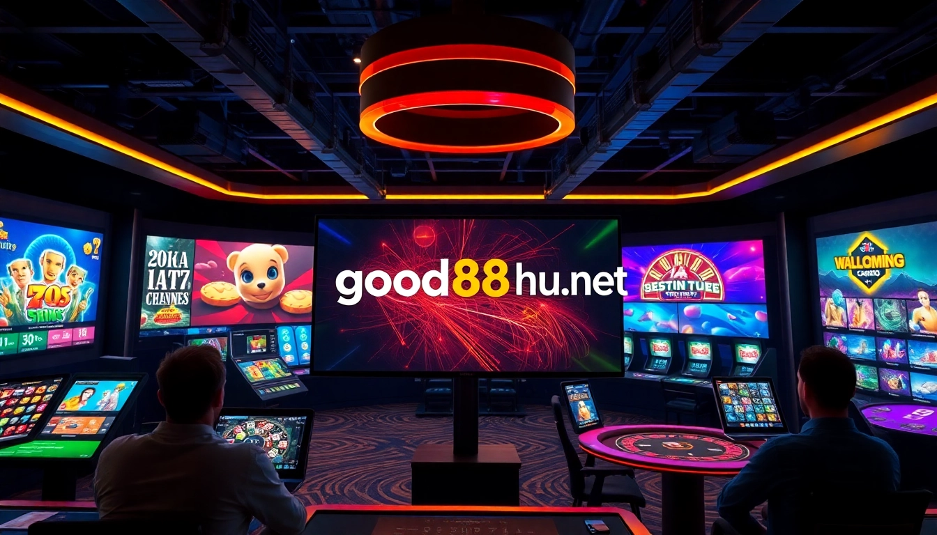 Experience exciting online gaming at good88.hu.net with vibrant graphics and engaging casino elements.